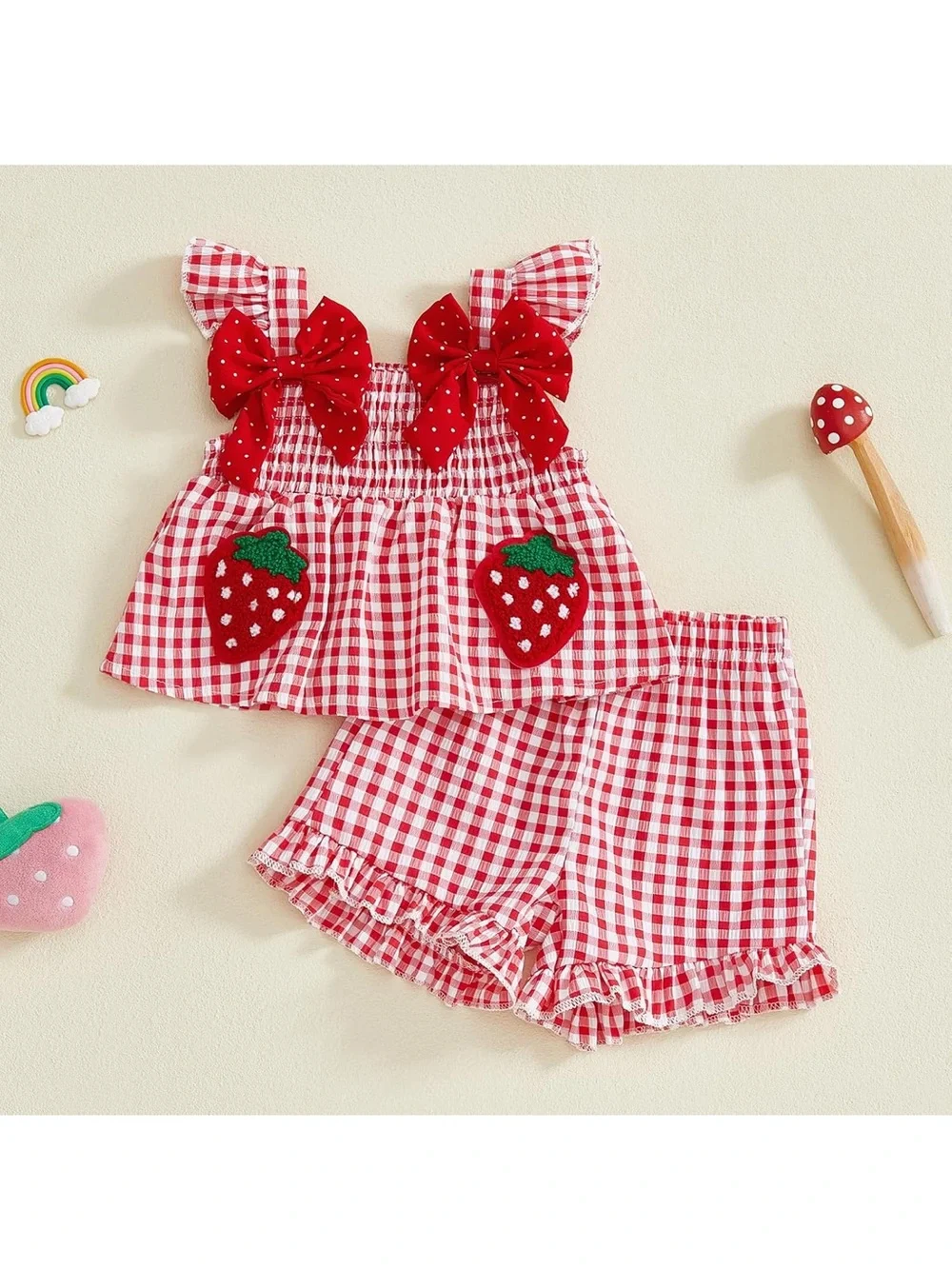 Baby Girl Strawberry Outfit